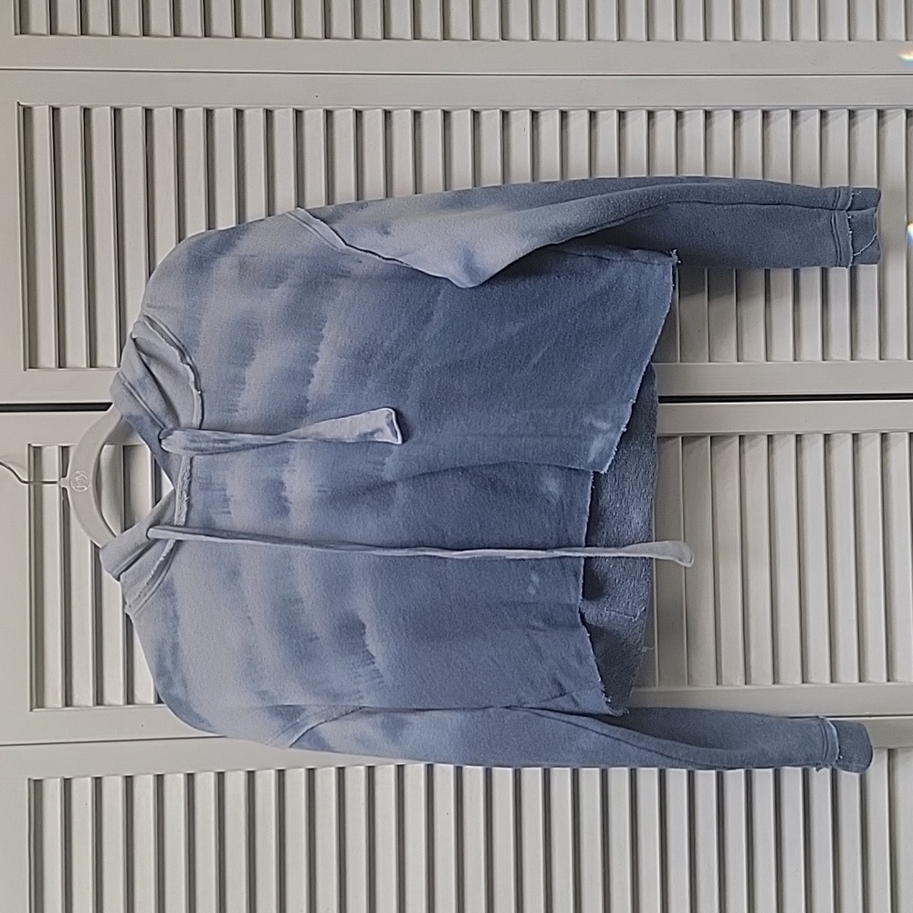 Free People Croo Hoodie Tiedye sz med blue